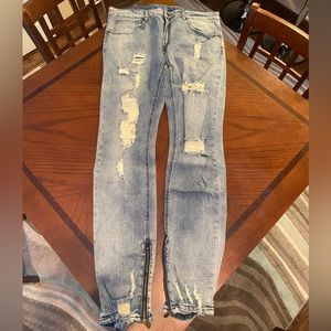Young & Reckless Mens Distressed Jeans Size 34
